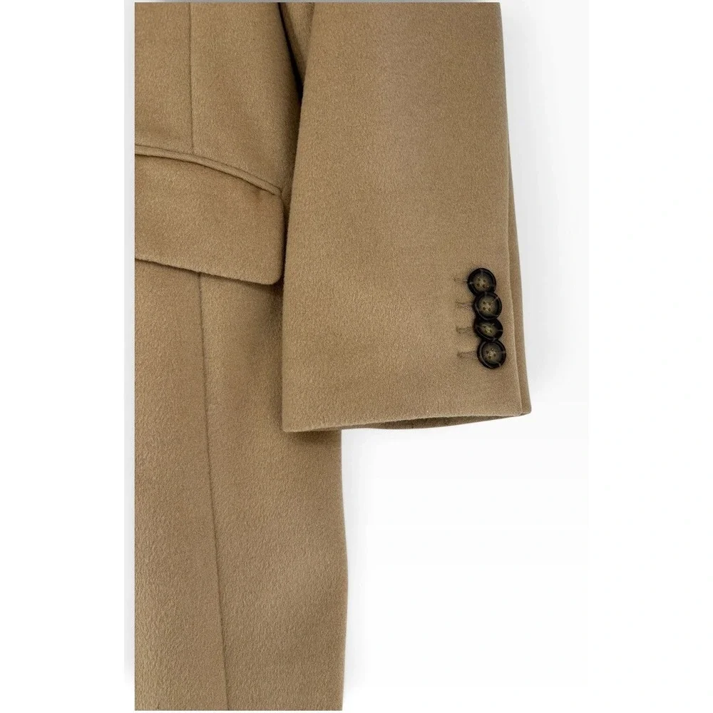 Banana Republic Overcoat Mens Large Camel 100% Wool